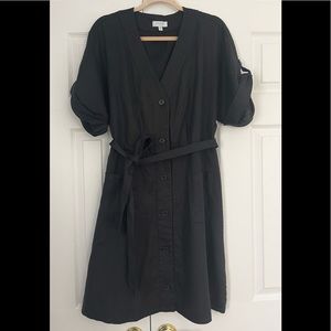 Linen shirt dress